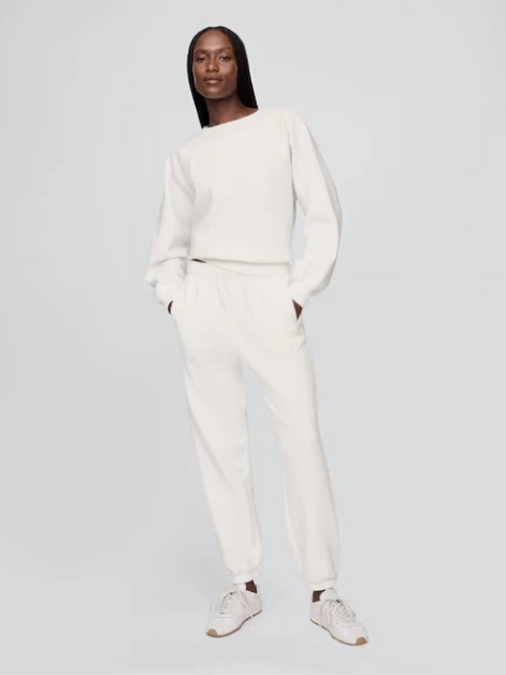 Gap High Rise VintageSoft Relaxed Joggers- New Off White- Small